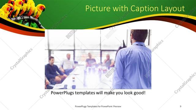 Picture with Caption presentation slide layout