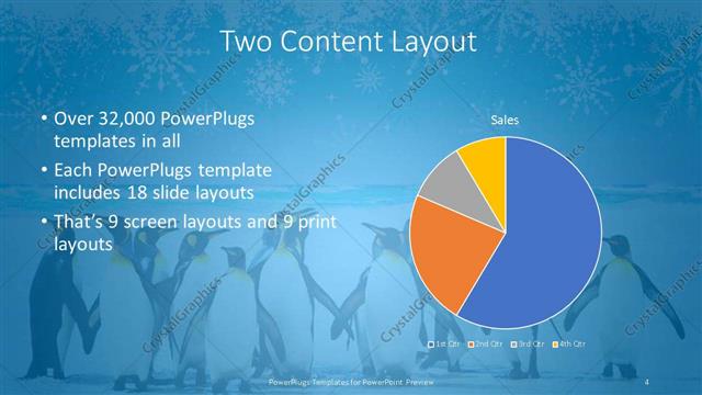 Two Content presentation slide layout