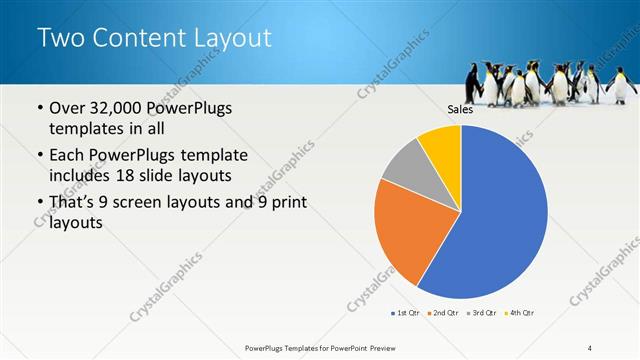Two Content presentation slide layout
