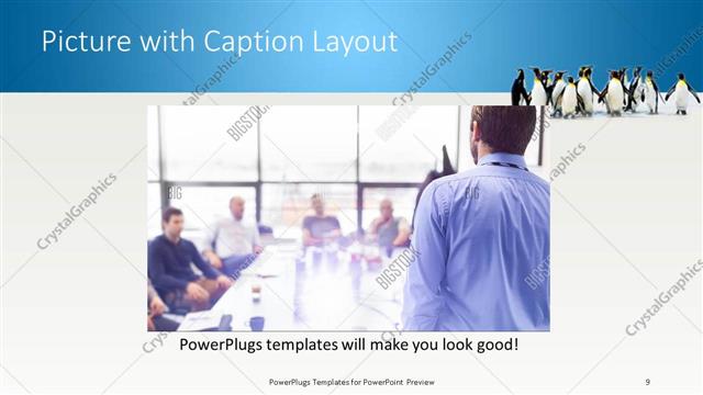 Picture with Caption presentation slide layout