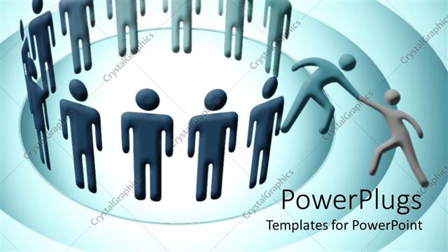  Presentation with people - A group of people along with a person trying to being in one more person