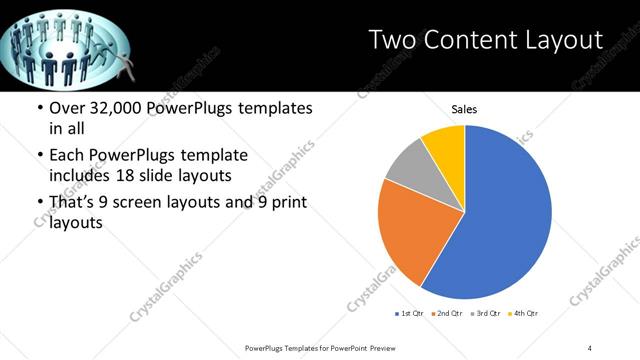 Two Content presentation slide layout