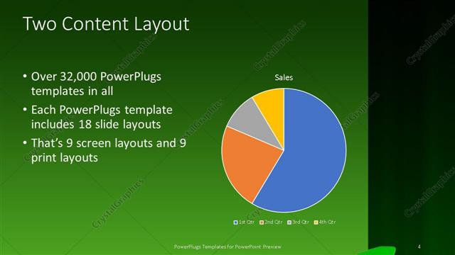 Two Content presentation slide layout