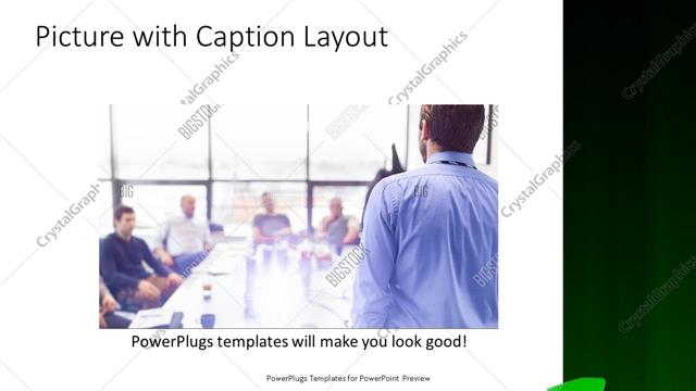 Picture with Caption presentation slide layout