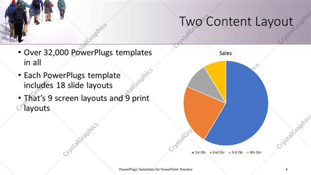 Two Content presentation slide layout