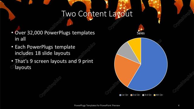 Two Content presentation slide layout