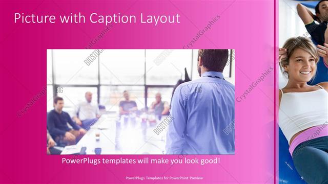 Picture with Caption presentation slide layout