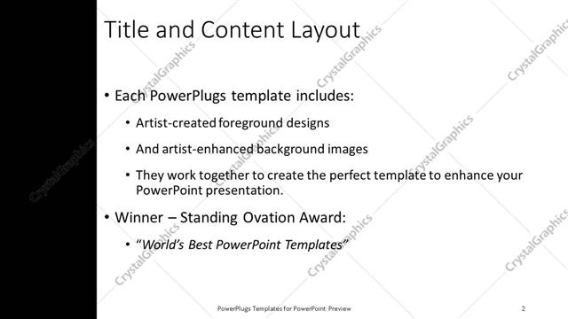 Title and Content presentation slide layout