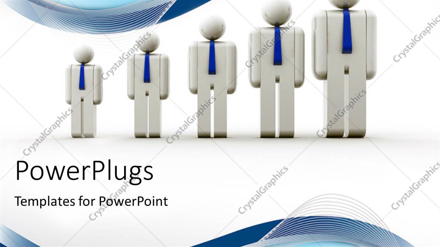 Featuring Group of People Icons Showing Growth with Blue Curves and Globe