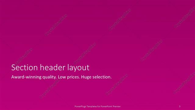 Section Header presentation slide layout