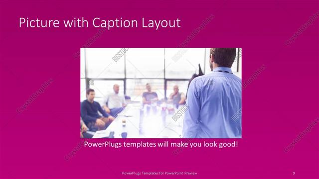 Picture with Caption presentation slide layout