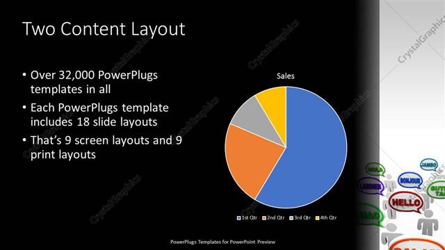 Two Content presentation slide layout