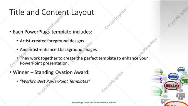 Title and Content presentation slide layout