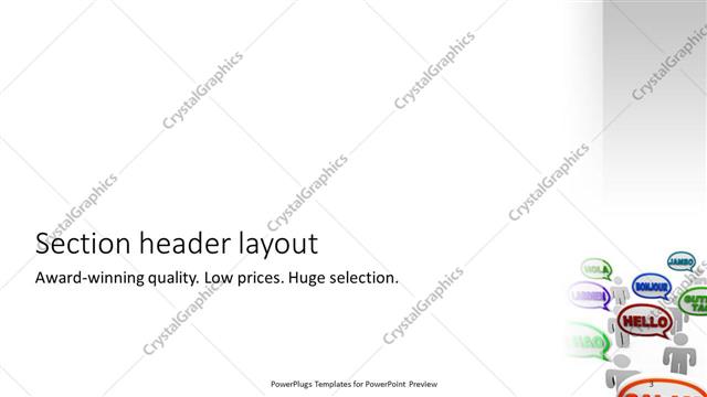 Section Header presentation slide layout