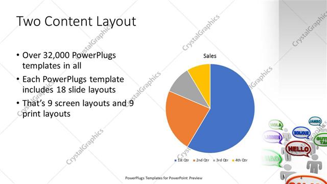 Two Content presentation slide layout