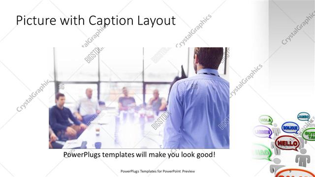 Picture with Caption presentation slide layout