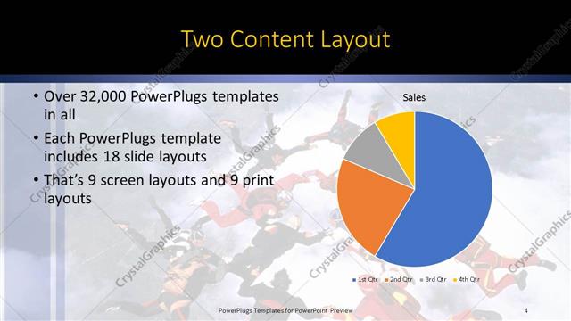 Two Content presentation slide layout
