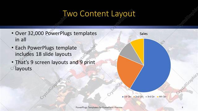 Two Content presentation slide layout