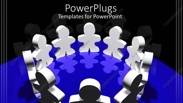  Presentation with circle - A group of people standing in a circle