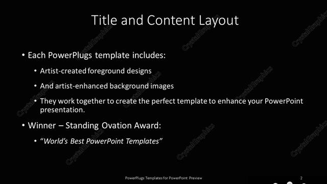 Title and Content presentation slide layout