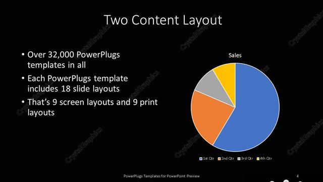 Two Content presentation slide layout