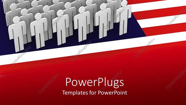  Presentation with america flag - A group of people standing together inside American flag