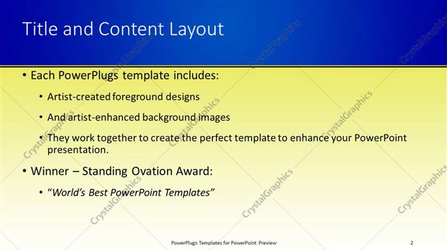 Title and Content presentation slide layout
