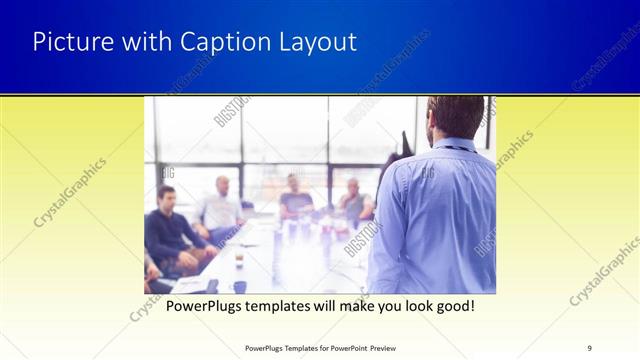 Picture with Caption presentation slide layout