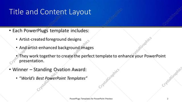 Title and Content presentation slide layout