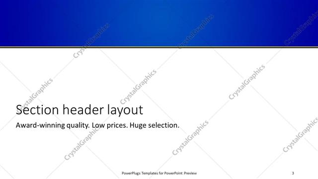 Section Header presentation slide layout