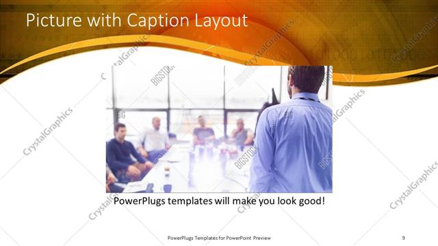 Picture with Caption presentation slide layout