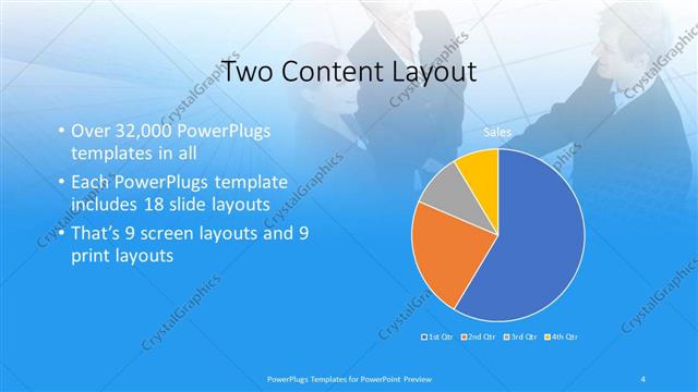 Two Content presentation slide layout