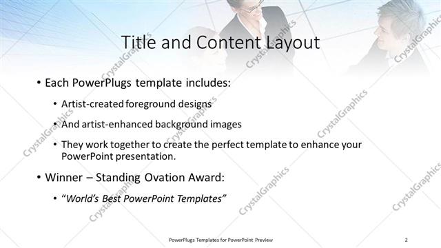 Title and Content presentation slide layout