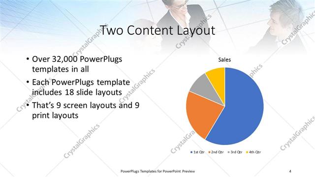 Two Content presentation slide layout