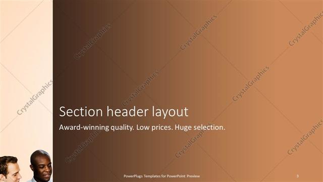 Section Header presentation slide layout