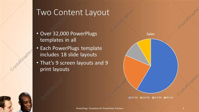 Two Content presentation slide layout