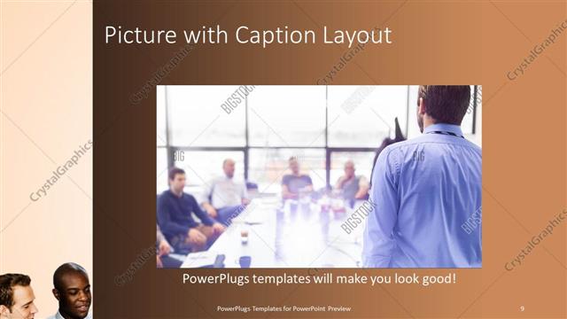 Picture with Caption presentation slide layout