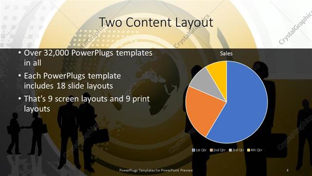 Two Content presentation slide layout