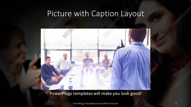 Picture with Caption presentation slide layout