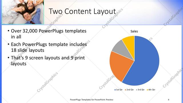 Two Content presentation slide layout