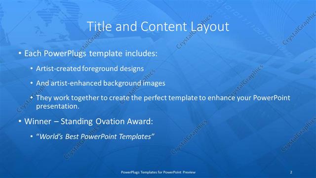 Title and Content presentation slide layout