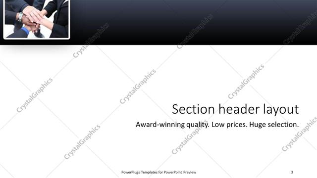 Section Header presentation slide layout