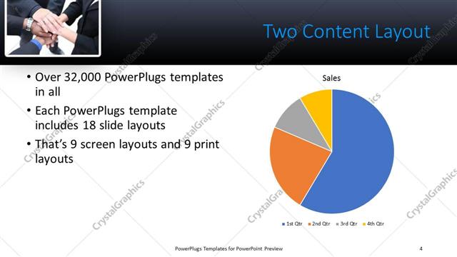 Two Content presentation slide layout