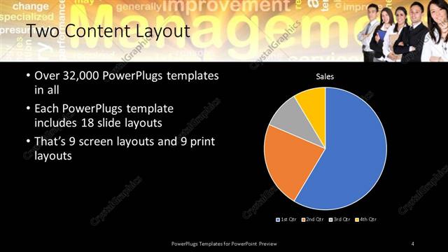 Two Content presentation slide layout