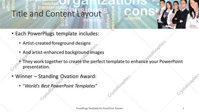 Title and Content presentation slide layout