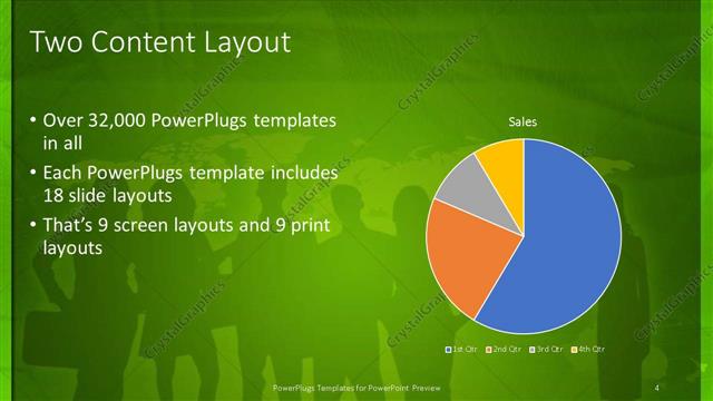Two Content presentation slide layout
