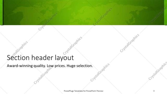 Section Header presentation slide layout