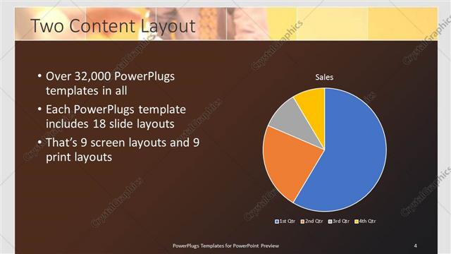Two Content presentation slide layout