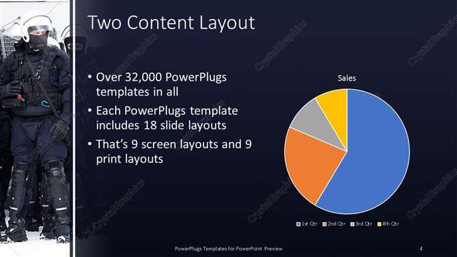 Two Content presentation slide layout