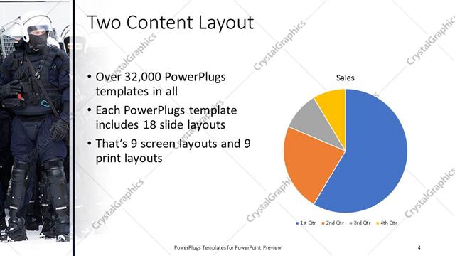 Two Content presentation slide layout